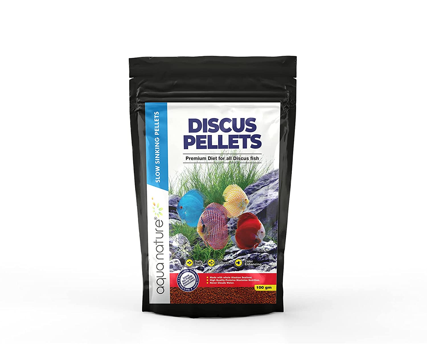 AquaNature Discus Pellets Premium Diet Fish Food for All Discus Fish