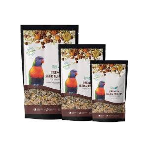 BirdsNature Premium Seed & Nut Mix Food for Medium Birds,Cockatiels,Caiques,Small Conure,Lories and Lorikeets,Poicephalus,Love Birds,Quaker