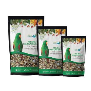 BirdsNature Seed & Veggie Mix for African Greys Parrot, Senegals, Amazons, Electus, Small Cockatoos, Conures, Caiques & Exotic Birds.