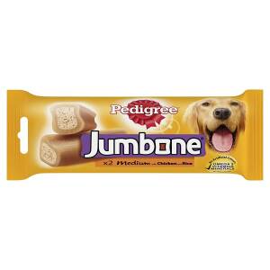 Pedigree Jumbone Adult Dog Treat, Chicken & Rice, 12 Packs (12 x 200g)