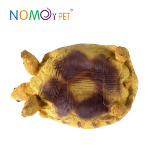 NomoyPet Resin Vivid Angonoka Tortoise sculpture turtle model for Aquarium And Terrarium decoration A-07