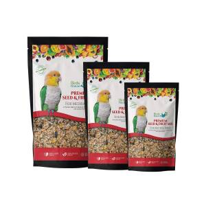 BirdsNature Premium Seed & Fruit Mix for for Medium Birds,Cockatiels,Caiques,Small Conure,Lories and Lorikeets,Poicephalus,Love Birds,Quaker