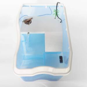 NomoyPet  Reptile Turtle Tortoise Vivarium Box Aquarium Tank Set With Filter & Basking Platform Nx-07