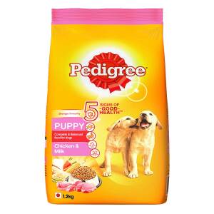 Pedigree Puppy Dry Dog Food, Chicken and Milk, 1.2kg Pack of 2