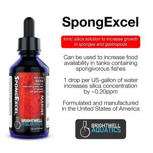Brightwell SpongExcel – 125ml-SPO125 High-Purity SILICA Solution For Improved Growth Rates Of Sponges And Gastropods