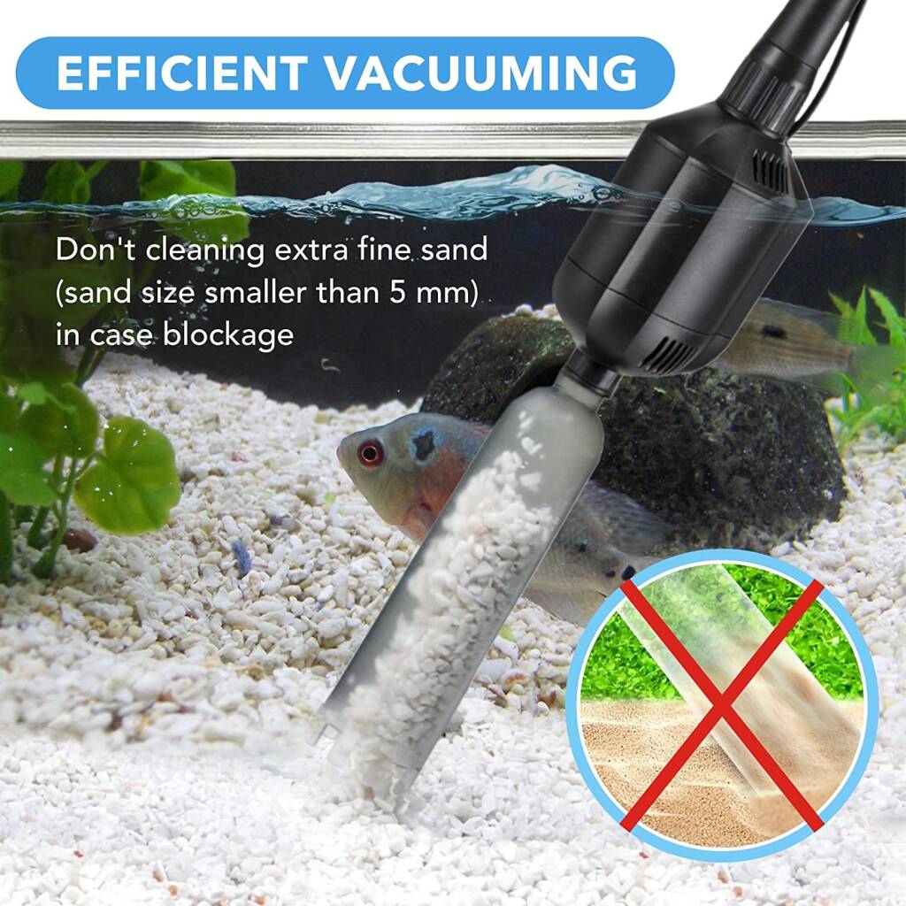 Hygger 12V DC 5-in-1 Aquarium Gravel Vacuum Cleaner Water Changer