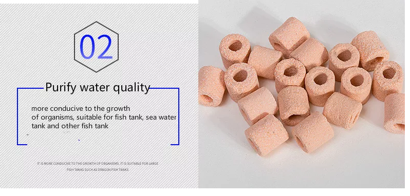 AquaNature Aquarium Super Nano Porous Bio Ceramic Ring Filter Media for Freshwater & Saltwater (Pink) (A9) - Image 3