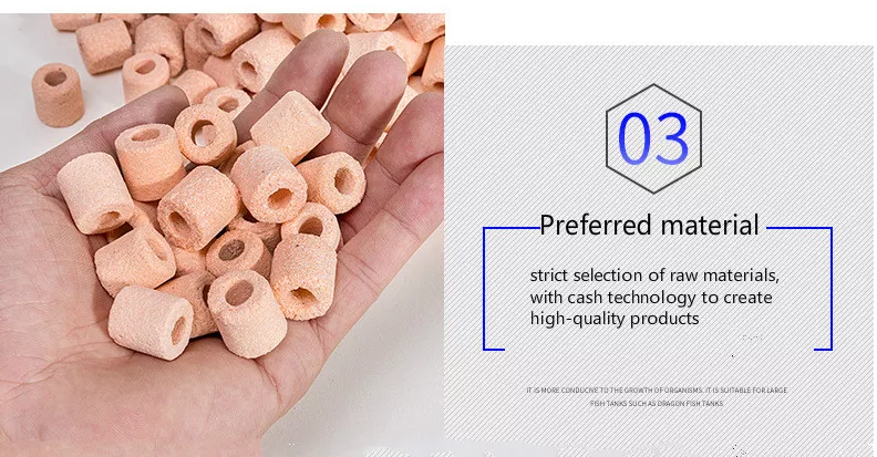 AquaNature Aquarium Super Nano Porous Bio Ceramic Ring Filter Media for Freshwater & Saltwater (Pink) (A9) - Image 4