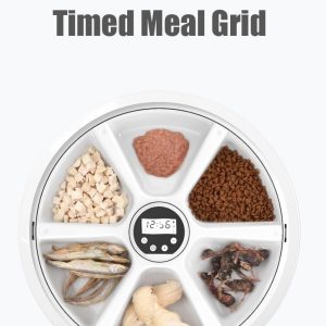 Sunsun Automatic Pet Feeder Six Time Programmable Pet Meal for Dog & Cat DWE