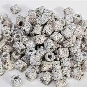 AquaNature Aquarium Far Infrared Bacteria Activated Bio Ceramic Ring Filter Media for Freshwater & Saltwater 12x12mm(NX-24)