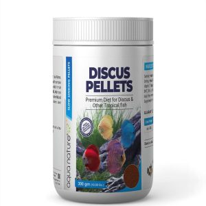 AquaNature Discus Pellets Tetra bits Complete Fish Food Premium Diet for Discus & Other Tropical Fish 300g