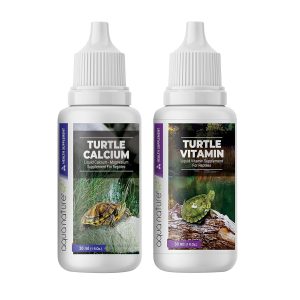 AquaNature Special Combo Turtle Vitamin & Turtle Calcium Health Supplement 30ml Each
