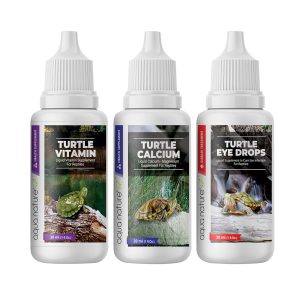 aqua nature Aquanature Special Combo Turtle Eye Drops,Turtle Calcium&Turtle Vitamin Drop For Swollen Infected Eye&For Strong Shell&Provide Calcium Vitamins Minerals Healthy Turtle Healthcare (30Ml)