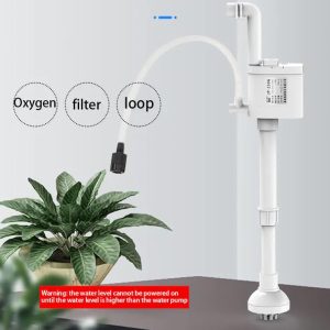 Sunsun Glass Aquarium with Air Pump, LED Cool Lights and Filter, Small Fish Tank for All Fish Starter Kit (White)- AquaNature XHR