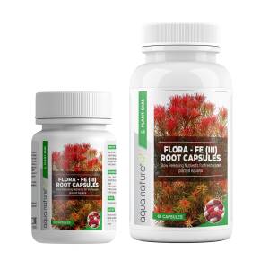AquaNature Flora Fe (III) Root Capsules Slow Releasing Nutrients for Freshwater Planted Aquaria