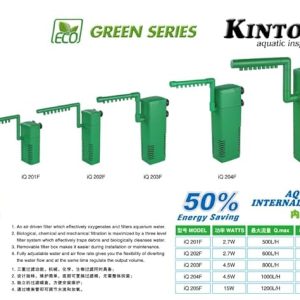 Kinton 50% Energy Saving Aquarium Internal Filter with Spary Bar for Freshwater & Marine Aquarium