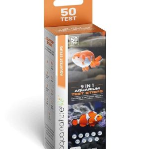 AquaNature 9 in 1 Aquarium Test Strips for Freshwater & Saltwater Aquaria