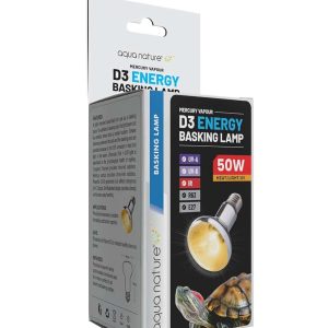 AquaNature Turtle UVB+ UVA 3.0 220-240v Halogen Lamp for All Turtle & Reptiles (D3 Energy Basking Lamp 50w)