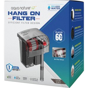 AquaNature Placid Series Bio-Wheel Hang On Filter for Fresh & Marine Water Aquarium(Placid-150,Placid 200, Placid 90 , placid 60, Placid 60ws)