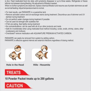 Aquanature Parawipe Quick Relief From Parasite Disease for Aquarium(10 powder pack) Pet Health Supplements