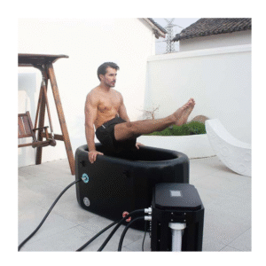 AquaNature Ice Bath Tub With Chiller, Inflatable Cold Plunge Tub with Insulated Lid, Portable For Indoor/outdoor Cold Bath Therapy