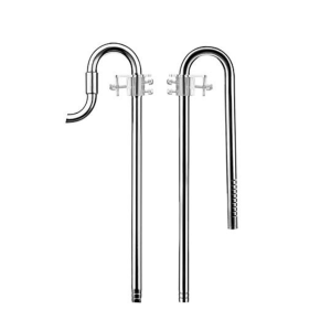 aqua nature Stainless Steel Lilly Pipe for Aquarium (12 Mm Outlet + 16 Mm Inlet)